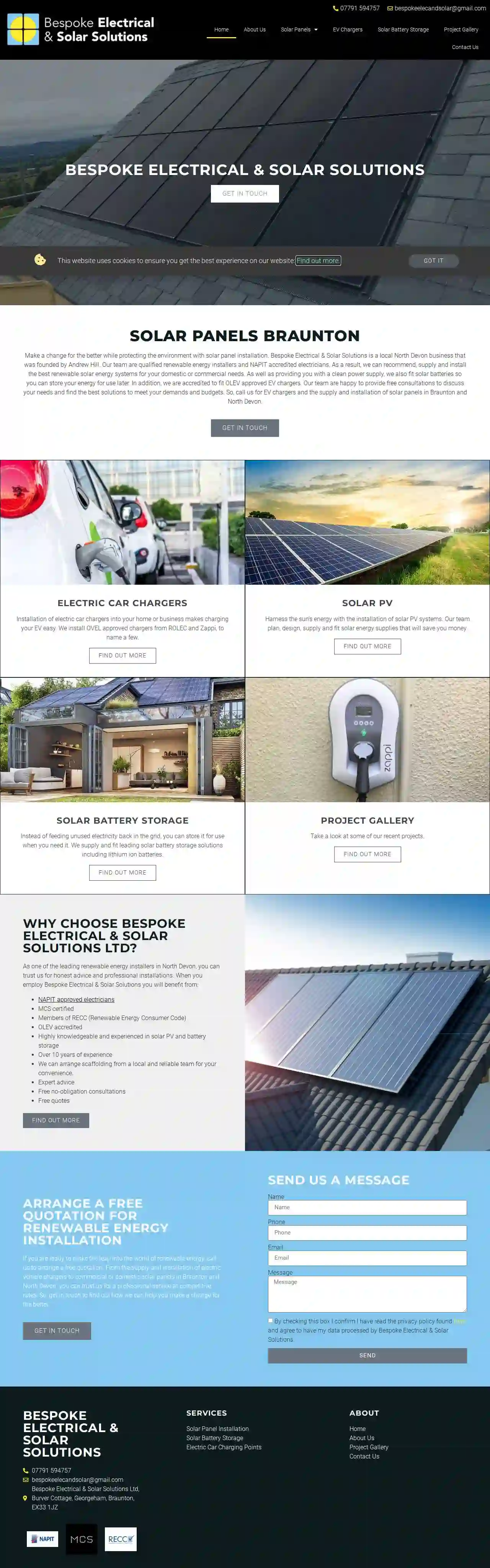 Bespoke Electrical & Solar Solutions - Solar Panel Suppliers