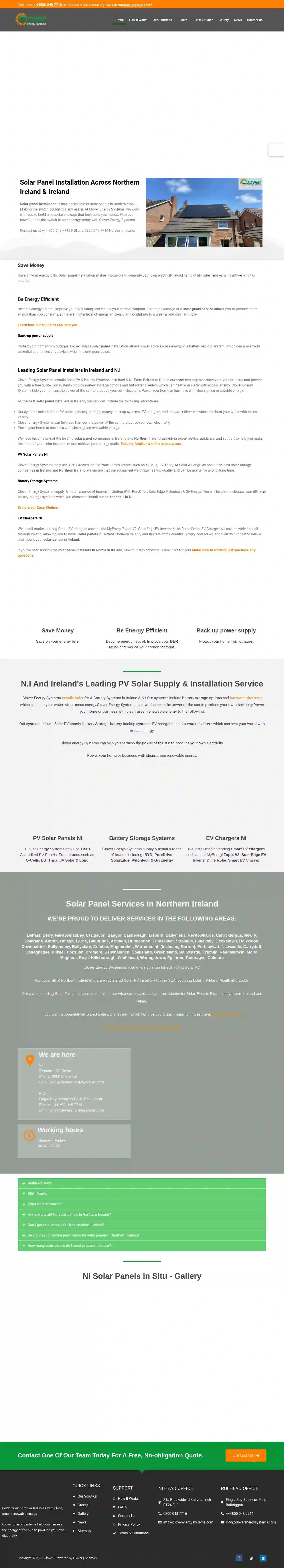 Solar Panels Northern Ireland - Clover Energy Systems