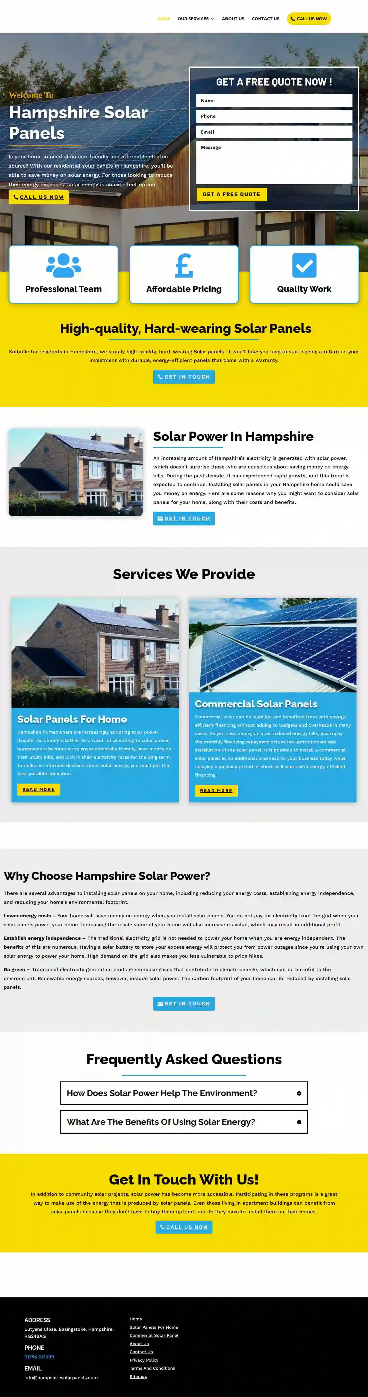 Hampshire Solar Panels