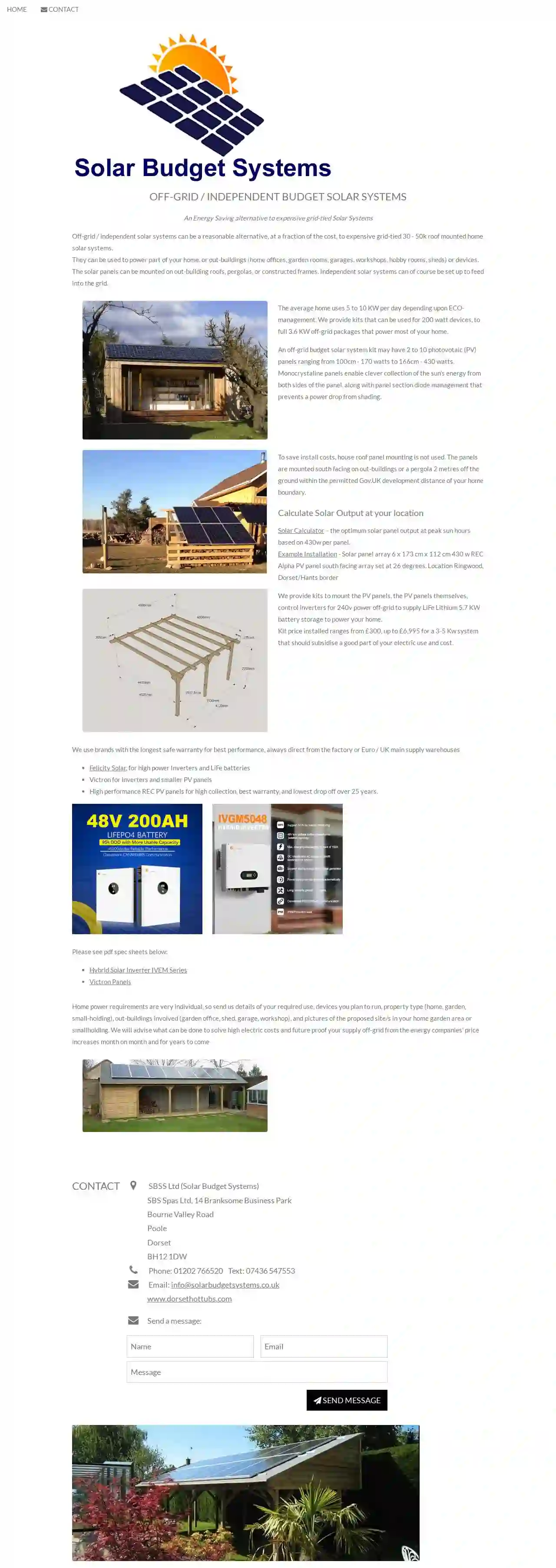 Solar Budget Systems