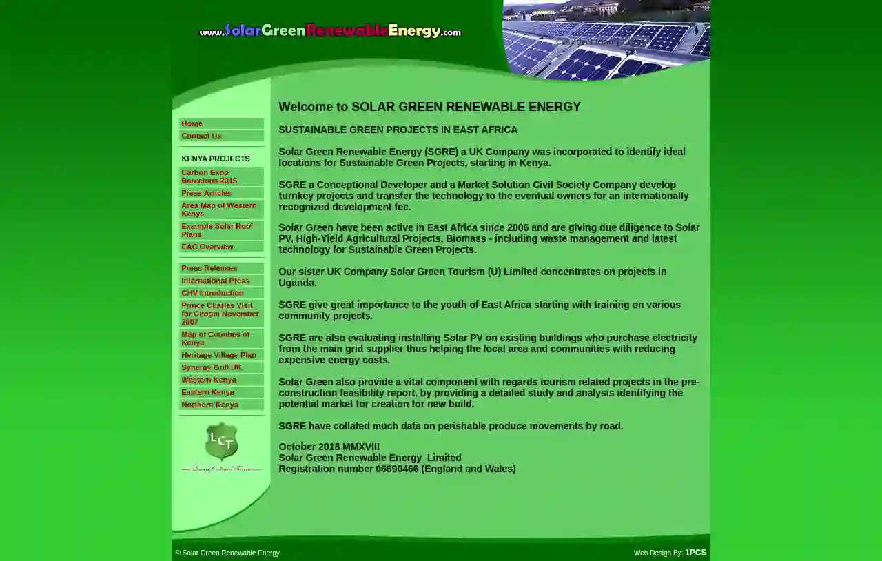 SOLAR GREEN RENEWABLE ENERGY