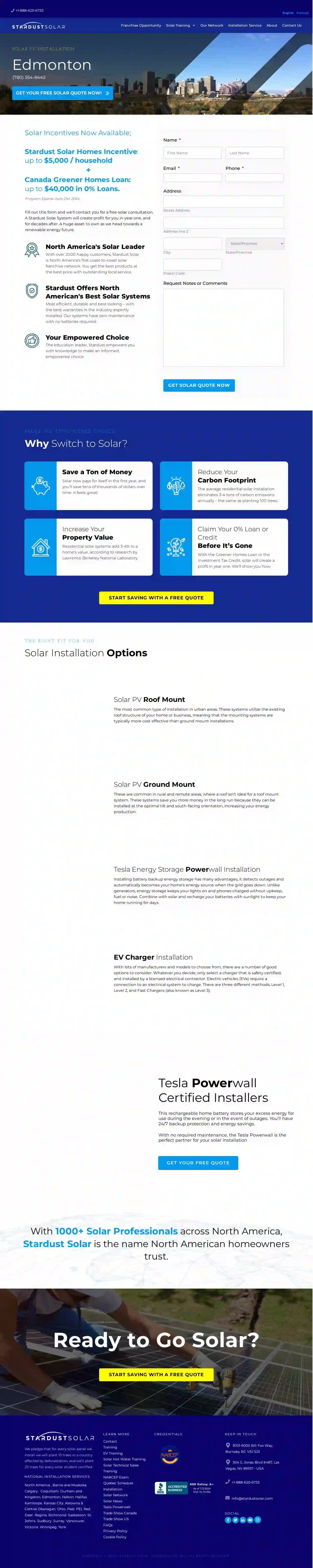 Stardust Solar Installation Edmonton