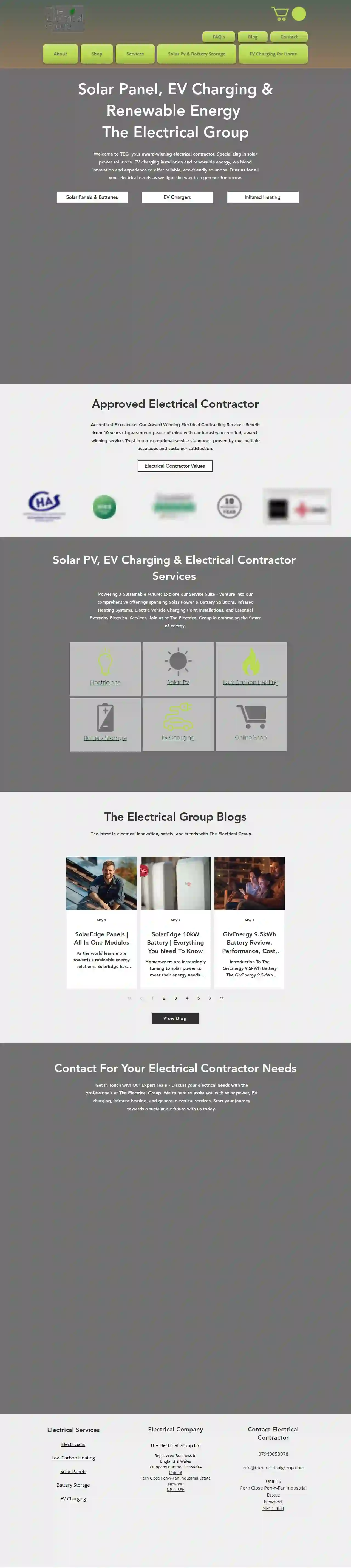 The Electrical Group | Solar Panel, EV Charging & Renewable Electrical Contactors